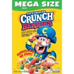 Cap'n Crunch Crunch Berries Mega Size Breakfast Cereal - 33oz