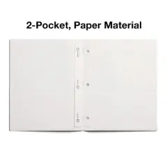 Staples School Grade 2 Pocket Folder with Fasteners White 25/Box 27545-CC