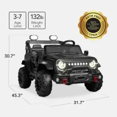 Best Choice Products Kids 24V 2-Seater Electric Ride-On Car Truck w/ Parent Control, Bluetooth, LED Lights