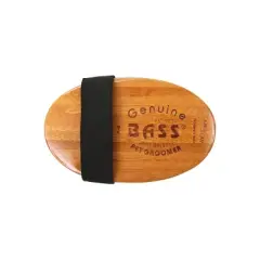 Bass Pet Brushes Style & Detangle Pet Brush with 100% Premium Alloy Pin Pure Bamboo Handle Palm Style Dark Bamboo