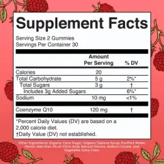MaryRuth's CoQ10 Gummies, Raspberry, 60 ct