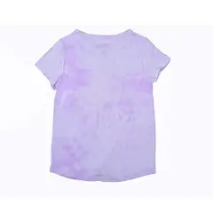 Girl's Disney Princess Rapunzel Fearless Tie Dye Bow Front Graphic Tee Shirt For Toddlers