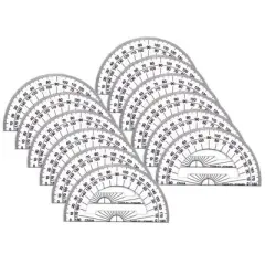 Charles Leonard Protractor Plastic, 4-Inch, 12 Per Pack, 3 Packs