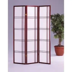 3 Panel Room Divider Cherry - Ore International