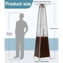 vancasso Patio Heater Outdoor Propane Patio Heater Cover for Terrace, Garden,Poolside.