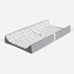Bacati - Love Gray/Silver Diamond Changing Pad Cover