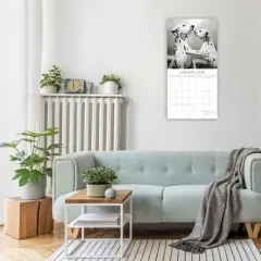 2026 Square Wall Calendar, Dalmatians, 16-Month Paw Prints Theme with 180 Reminder Stickers (12x12 In)