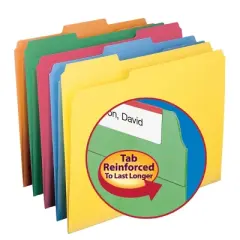 Smead File Folder, Reinforced 1/3-Cut Tab, Letter Size, 100 per Box