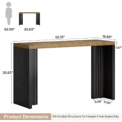 Tribesigns Home Bar Unit, 55.12&ldquo;Bar Table with a Spacious Tabletop, Modern Freestanding Bar for Home Kitchen, Living Room, Balcony