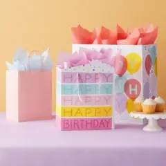 20ct Banded Tissue Coral Lavender Light Blue - Spritz&trade;