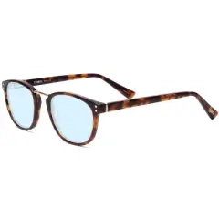 Scott&Zelda SZ7436 Blue Light Block Eyeglass in Tortoise Brown Gold Silver 49 mm +0.25 Custom Lens Non-Refundable