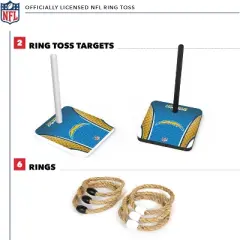 NFL Los Angeles Chargers Solid Wood Quoits Toss Game