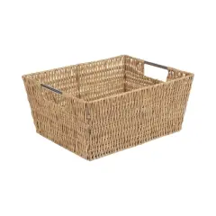 Simplify 3pc Rattan Tote Set with Sterling Silver Handles Natural