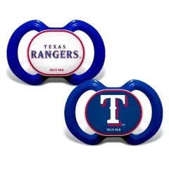 BabyFanatic Officially Licensed Unisex Pacifier 2-Pack - MLB Texas Rangers