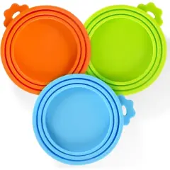 3 Pack Pet Food Can Covers Universal Can Lids Safe/Silicone Dog&Cat Food Can Lid Covers