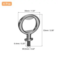 Unique Bargains Zinc Alloy Screw Flat Beer Soda Bottle Opener for Home Party 4 Pcs