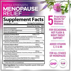 Menopause Supplements - 8 Billion CFU Menopause Probiotics for Women, Hot Flash - 60 Capsules;120 Capsules