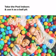 Galvanox Above Ground Inflatable Kiddie Pool Large Size Blow Up Swimming Pools Play Center Kids Children Family Outdoor Garden Backyard 120"x72"x22"