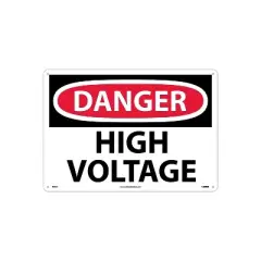 National Marker High Voltage 14X20 .040 Aluminum Danger Sign D49AC