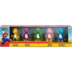 Super Mario Bros. 2.5 Inch Yoshi Figure 5-Pack