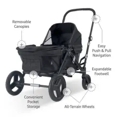 Munchkin Ultra-lite Stroller Wagon - Black