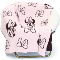 Minnie Mouse Rosy Bows 50x60 Feather Knit Throw