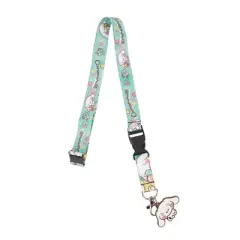 Cinnamaroll Snack Time Theme 22-inch Lanyard with Clear ID Sleeve and Rubber Charm