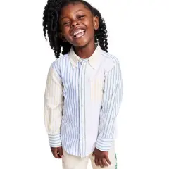 Toddler Fun Stripe Collared Long Sleeve Button-Down Shirt - Rowing Blazers x Target