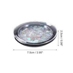 Unique Bargains Round Eyelash Storage Case Black Colorful 1 Set