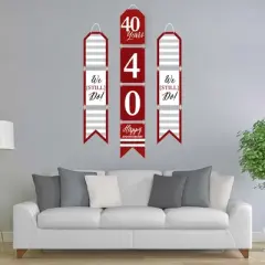 Big Dot of Happiness We Still Do - 40th Wedding Anniversary - Hanging Vertical Paper Door Banners - Party Wall Decoration Kit - Indoor Door Decor