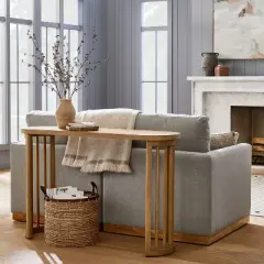 Burbank Wood Console Table Natural - Threshold&trade; designed with Studio McGee