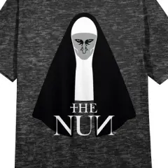 The Nun Logo Crew Neck Short Sleeve Charcoal Heather Women's Night Shirt