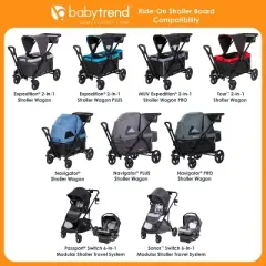 Baby Trend Ride-On Stroller Board for Baby Trend Wagons - Black