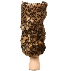 Memoi Women's Animal Craze Faux Fur Leg Warmer Cheetah One Size