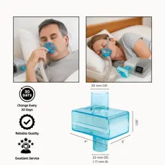 Nispira CPAP Inline HEPA Filters, Compatible with BiPAP and CPAP Machines, Fit DreamStation Standard Tubing (22mm) and Machine Outlet (25mm), 12 Pack