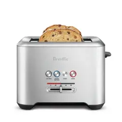 Breville A Bit More 2 Slice Stainless Steel Toaster: 1000W, Silver, Compact Design, 1-Year Warranty