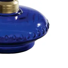 B & P Bracket Wall Shelf Kerosene Oil Lamp Glass Font Fount 5.75 in Cobalt Blue