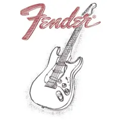 Boy's Fender Guitar Sketch T-Shirt
