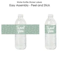 Big Dot of Happiness Sage Green Elegantly Simple - Guest Party Favors Water Bottle Sticker Labels - Set of 20