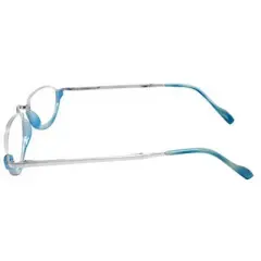 Calabria 309 Small Semi-Rimless Folding Reading Glasses in Blueberry +2.50 59 mm