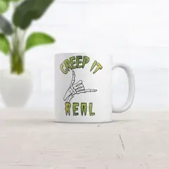Crazy Dog Creep It Real Mug Funny Halloween Graphic Novelty Coffee Cup-11oz
