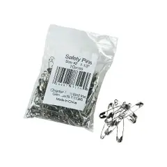 Charles Leonard Safety Pins Nickel-Plated Steel 1 1/2" Length 144/Pack 83150