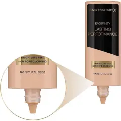 Max Factor X FACEFINITY Lasting Performance Foundation (106 NATURAL BEIGE) Oil Free | Fragrance Free | Suitable for Sensitive Skin