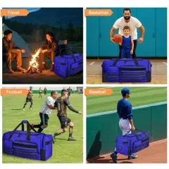 130L Heavy Duty Large Duffle Equipment Bag,Catchers Gear Bag with Shoe Compartment,Baseball Duffle Bag