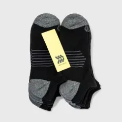 Men's No Show Striped Athletic Socks 12pk - All in Motion&trade; 6-12