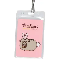 funure Fly Pusheen The Cat Easter Bunny Ears ID Badge Card Holder Strap Lanyard