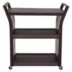 Crosley Palm Harbor Outdoor Wicker Bar Cart