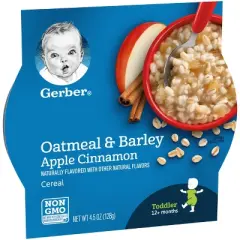 Gerber Baby Food Oatmeal & Barley Apple Cinnamon Baby Cereal - 4.5oz