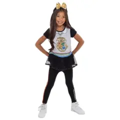 Harry Potter Gryffindor Ravenclaw Girls Cosplay T-Shirt Dress Leggings and Headband 3 Piece Outfit Set Little Kid to Big Kid