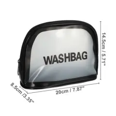 Unique Bargains Portable Semicircle Wash Makeup Bag 1 Pc